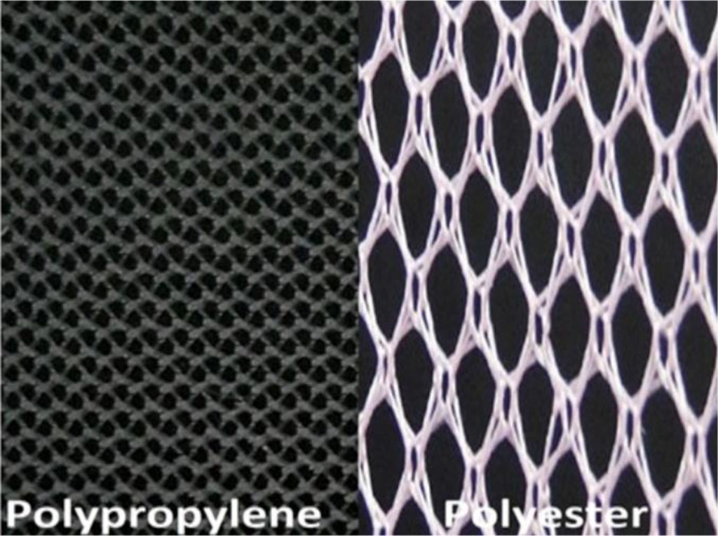 Fig. 3. The fine texture of polyprolene and polyester.